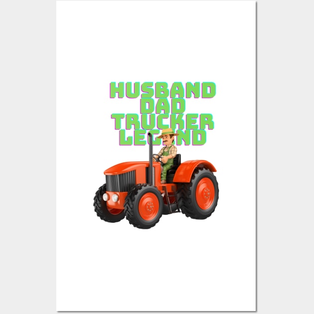 Best Trucker husband Wall Art by sheelashop